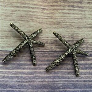2 pcs Bronce Starfish Hair clips